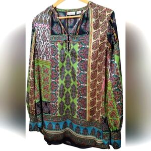Liz Claiborne Sheer Paisley Blouse